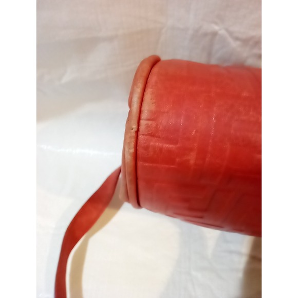 Fendi Zucca FF Red Leather Crossbody Bag - Picture 6 of 16